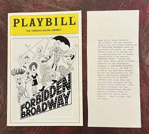 Playbill - Forbidden Broadway, Terrace Room Cabaret, Boston, Jan 87 - sehr gut - Bild 1 von 6