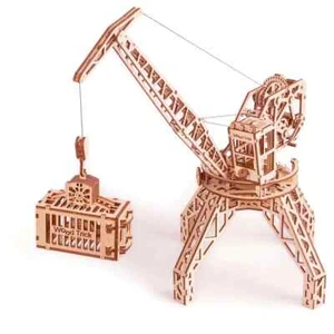 Mechanical 3D Puzzle Wood Trick wooden Tower Lifting Crane Construction Set - Picture 1 of 12