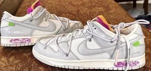 Nike Off-White x Dunk Baja Vela/Gris Neutro “Lote 3 de 50” Talla 11.5 (DM1602 118) - Imagen 1 de 8