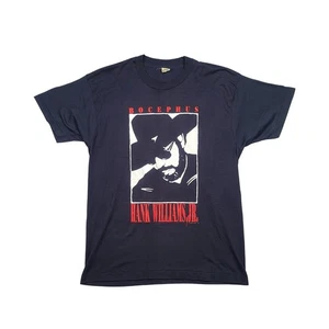 Vintage Hank Williams Jr Shirt Mens Actual Sz Large Bocephus 1991 Pure Hank Tour - Picture 1 of 12