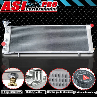 ASI 3ROW Aluminium Radiator For 1991-2001 1992 1993 Jeep Cherokee XJ 4.0L AT MT - Изображение 1 из 4