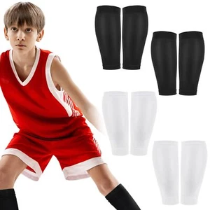 4 Pairs Kids Calf Sleeves Youth Leg Sleeves for Football Kid Compression Slee... - Picture 1 of 7