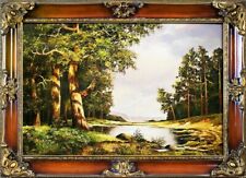 Gemälde Wald Handarbeit Ölbild Bild Ölbilder Rahmen Bilder Landschaft G93911