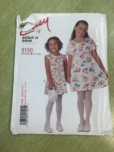 EASY STITCH N SAVE 9150, Girls Dresses Patterns, Sizes 2-6 UNCUT - Picture 1 of 2