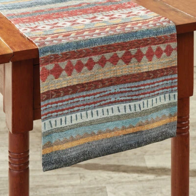 Rio Grande Woven Cotton Southwestern Country Farmhouse Table Runner 2 sizes - Image 1 of 3