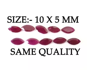 Certified Natural Red Ruby Marquise Size 10x5 mm Cut Faceted Loose Gemstone5234 - Picture 1 of 5