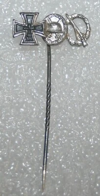 3er Miniatur, EK2, Vw Silber, Infanteriesturmabzeichen Silber - Bild 1 von 2