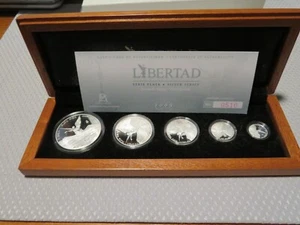 2009 Banco Mexico Plata Silver Proof Set 1oz-1/20oz. #ed of 1,000 RARE w/box - Picture 1 of 4