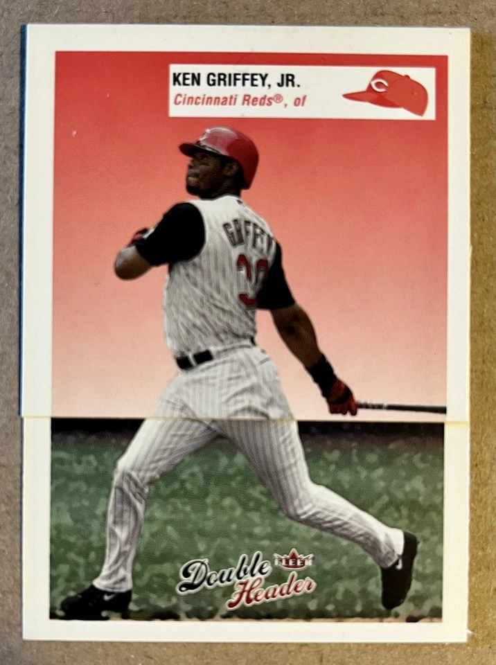 2003 Fleer Double Header Ken Griffey Jr Barry Larkin 247-248 Mini Card - Image 1 of 2