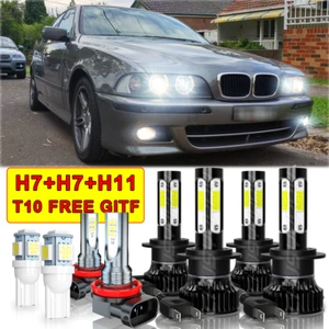 Para For BMW 525i 530i 540i 2001-2003 6x H7 H11 LED faro faro niebla bombillas - Picture 1 of 12