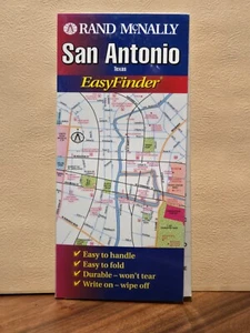 Laminated Folded Map of Austin to San Antonio & Vicinity Texas Rand McNally 2004 - Picture 1 of 1