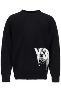 Y-3 Black Recycled Polyester Sweater Embroidered Logo - Picture 1 of 7
