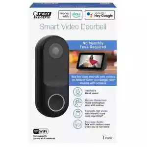 Feit Electric 1080p HD 130 Deg WiFi Smart Video Doorbell Camera - Picture 1 of 4