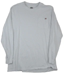 Dickies Pocket T-Shirt Mens XLT White Long Sleeve Crew Neck Tee Shirt Workwear - Picture 1 of 8