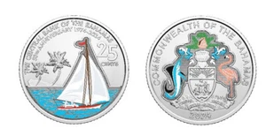 BAHAMAS 25 cents 2024 - 50 años del Banco Central de las Bahamas - Picture 1 of 1