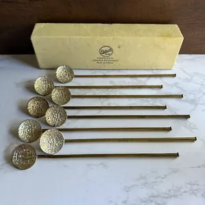 Bastoncini Svizzeri Vintage MCM Calendario Azteco/Maya Messico Ghiacciato Cocktail Cucchiaio di Paglia - Foto 1 di 7