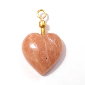 Excepcional Taladro Amazonita Melocotón Forma Corazón 18.30 Crt Cabujón Piedra Preciosa Suelta - Imagen 1 de 7
