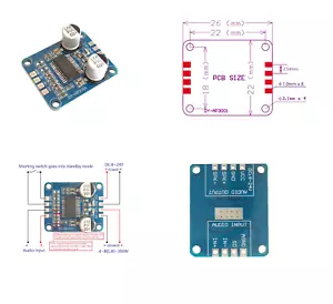 Modulo Amplificatore Bluetooth DC12V 2A 2x15W Scheda Audio Digitale Classe D - Foto 1 di 2