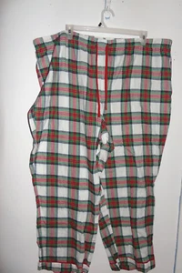 Wondershop Pyjamahose Damen 3X rot grün kariert Flanell Pyjamahose - Bild 1 von 3