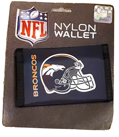NFL Denver Broncos Printed Tri-Fold Nylon Wallet Cover