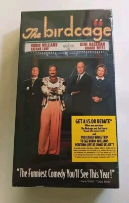 The Birdcage VHS SEALED Watermarks Hype MGM Stamp Robin Williams Gene Hackman - Image 1 of 4