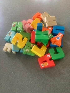 Complete Set 26 Vintage TYCO Preschool Sesame Street Large Plastic Letters EUC - Picture 1 of 13