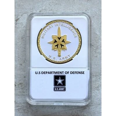 US Army MILITARY INTELLIGENCE MI Spacial Agent Challenge Coin - Image 1 of 2