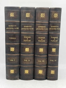 Rare Antique Illustrated Set – Domestic Architecture of the Middle Ages – Plates - Picture 1 of 13