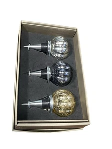 3 Shiraleah Chicago Decorative Bottle Stoppers Mercury Glass Bottle Stopper - Picture 1 of 6