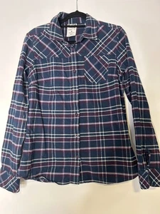 Helly Hansen Women's Flannel Shirt Plaid Long Sleeve Button-Up Size M - Picture 1 of 5