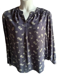 Top Popover donna Simply Vera Wang arrotolato taglia 2X lavanda floreale cottage - Foto 1 di 14