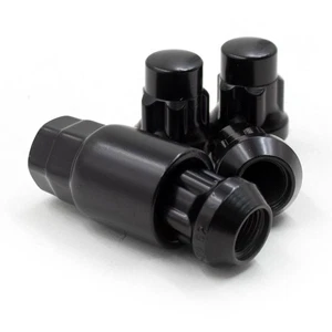 Locking Lug Nuts Wheel Locks M12x1.25 Black Bulge Acorn Lock Set - Picture 1 of 2