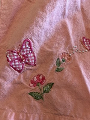 Fashion Bug 30/32W Orange Embroidered Capris Beach Vacation Cruise Plus Size - Image 1 of 4