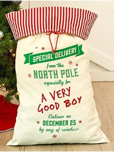 XMAS Special Delivery Gift Sack Canvas Oversized for a Very Good Boy NEW - Picture 1 of 1