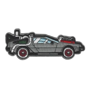 RITORNO AL FUTURO AUTO FERRO SU TOPPA 4,75" DeLorean retrò anni 80 film ricamato - Foto 1 di 2