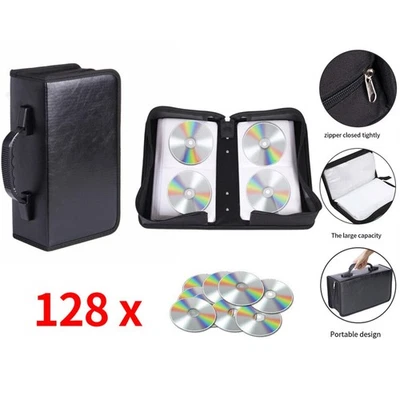 128 DISC Capacity DVD CD Holder Album Storage Case Folder Wallet Carry Bag NEW - Image 1 of 4