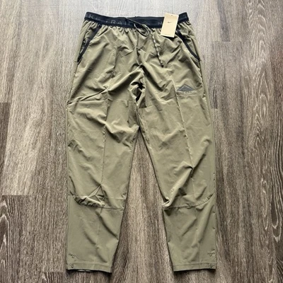 Calça de corrida Nike Trail Dawn Range Dri-Fit verde oliva masculina tamanho grande DX0855-222 - Imagem 1 de 4