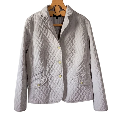 Chaqueta ecuestre Talbots para mujer talla 16 acolchada crema de granero Foto 1 de 4