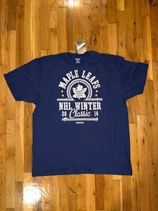 TORONTO MAPLE LEAFS 2014 Winter Classic Reebok Blue T Shirt 2XL XXL NWT NHL - Picture 1 of 5