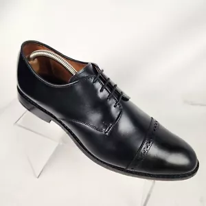 Allen Edmonds Boulevard Mens Dress Shoes Size 10.5 D Black Lace Up Cap Toe Derby - Picture 1 of 11