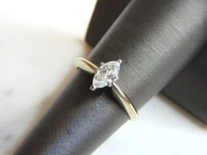 Womens Vintage Estate 14k White Gold Diamond Engagement Ring 2.6g  #E735 - Picture 1 of 4