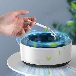 Smokeless Ashtray 2 in 1 Battery Operated Air Purifier Ashtray Electric Smoke... - Picture 1 of 8