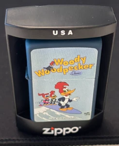 BLUE ZIPPO LIGHTER / WOODY WOODPECKER (Boxed, Unused, Dated 2003) - Picture 1 of 8