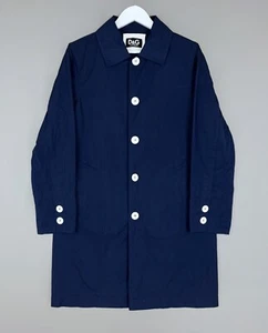 Authentic Men's DOLCE & GABBANA Shimmer Trench Coat Navy Blue Size 46 / S - Picture 1 of 22
