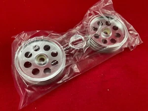 TAMIYA WILD ONE CHROME FRONT WHEELS BLOCKHEAD MOTORS edition RIMS fast attack - Picture 1 of 2