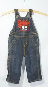 OshKosh B'gosh Overall Vintage Baby Denim Jeans genäht "Engineers Crew" 12 Monate - Bild 1 von 10