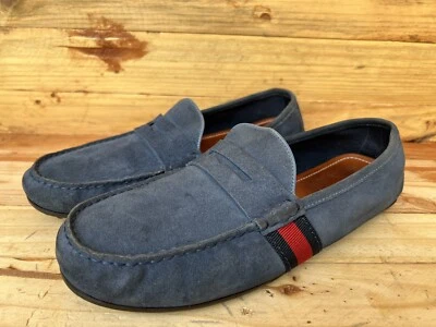 Mocasines para hombre Gucci azul gamuza acento web talla zapatos talla US 8 / UK 7 G 407411 Foto 1 de 4