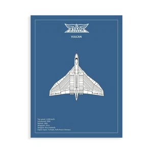 Stampa su Tela su Carta Poster o Quadro Rogan Mark BP Avro Vulcan - Picture 1 of 2