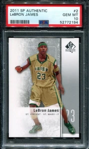 PSA 10 GEM MINT 2011 SP AUTHENTIC LeBRON JAMES #2 CAVS LAKERS 72195 B142 - Picture 1 of 1