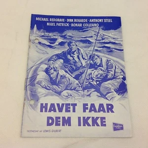 The Sea Shall Not Have Them Michael Redgrave Bogarde 1954 Danish Movie Program - Bild 1 von 5